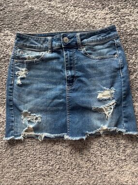 American Eagle  Blue Denim Mini Skirt - size 6
